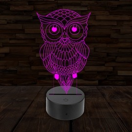 3D LED lámpa - Bölcs bagoly 3D LED lámpa - Bölcs bagoly