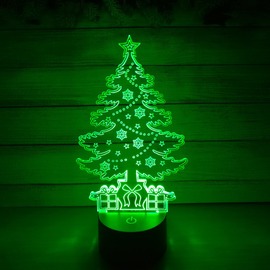 3D LED lámpa - Karácsonyfa 