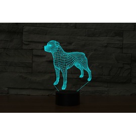 3D LED lámpa - Rottweiler