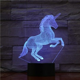 3D LED lámpa - Unikornis