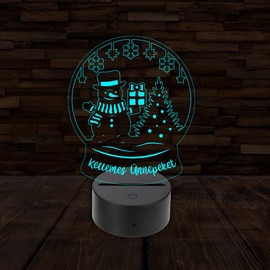 3D LED lámpa - Hóember