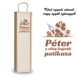 Fa bortartó doboz - Gyógyszerész Fa bortartó doboz - Gyógyszerész