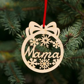 Fa karácsonyfadísz – Mama