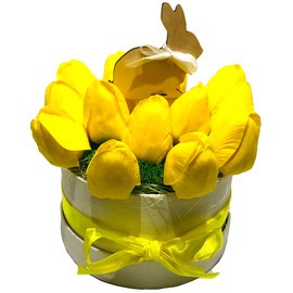 Szappan tulipán box - sárga