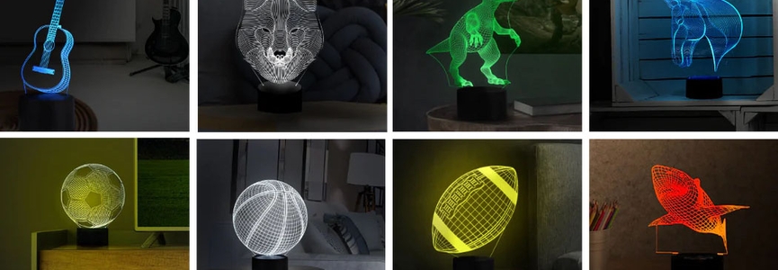 3D-s LED lámpák