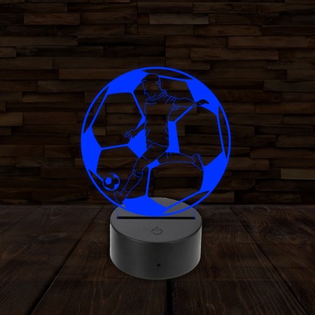 3D LED lámpa - Labdarúgó