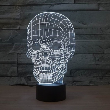 3D LED lámpa - Koponya