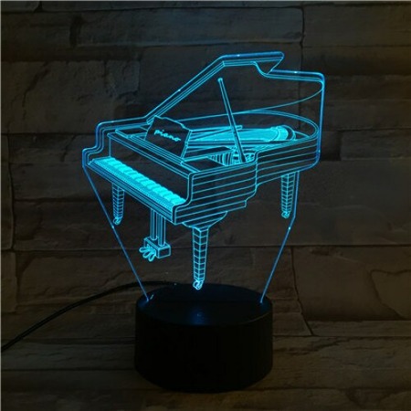 3D LED lámpa - Zongora
