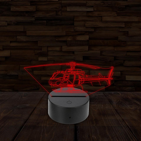 3D LED lámpa - Helikopter