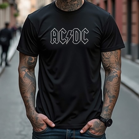 ACDC mintás póló ACDC mintás póló