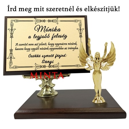 Asztali fa plakett - A legjobb feleség Asztali fa plakett - A legjobb feleség
