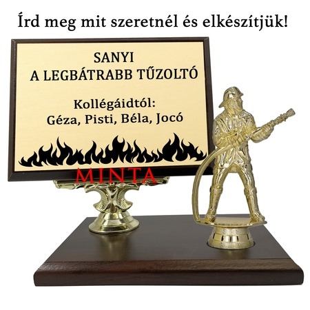 Asztali fa plakett - Tűzoltóknak Asztali fa plakett - Tűzoltóknak