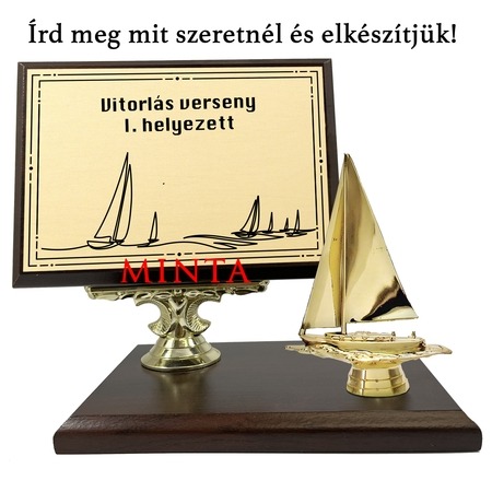 Asztali fa plakett - Vitorlázóknak Asztali fa plakett - Vitorlázóknak