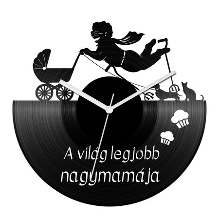 A világ legjobb nagymamája bakelit óra A világ legjobb nagymamája bakelit óra
