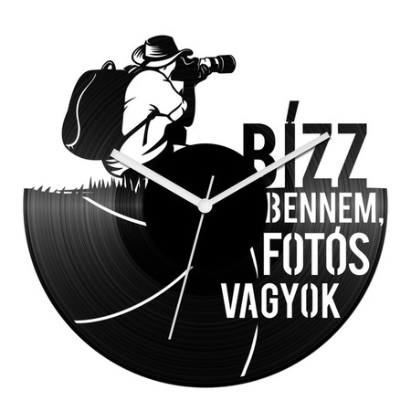 Bízz bennem, fotós vagyok bakelit óra Bízz bennem, fotós vagyok bakelit óra