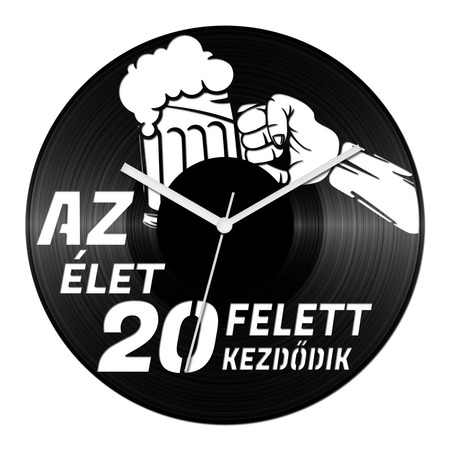 Férfi szülinapi bakelit óra - 20 felett Férfi szülinapi bakelit óra - 20 felett