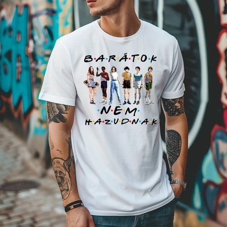 Stranger Things Jóbarátok felnőtt póló Stranger Things Jóbarátok felnőtt póló