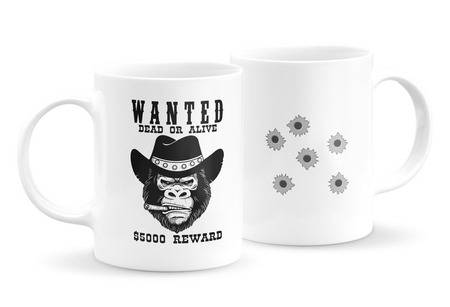 Wanted élve vagy halva bögre Wanted élve vagy halva bögre