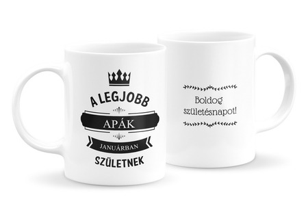 Legjobb apák szülinapos bögre (bármilyen hónappal) Legjobb apák szülinapos bögre (bármilyen hónappal)