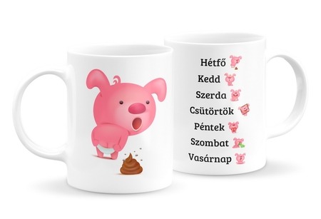 Nyuszis emoji bögre - napos Nyuszis emoji bögre - napos