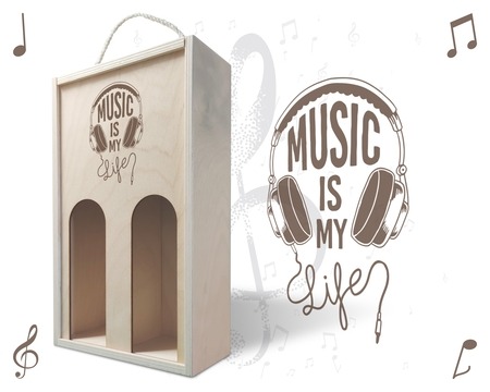 Fa bortartó doboz - Music is my life Fa bortartó doboz - Music is my life