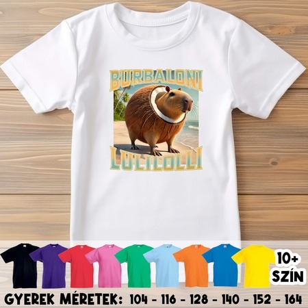 Capybara Burbaloni Lulilolli brainrot gyerek póló