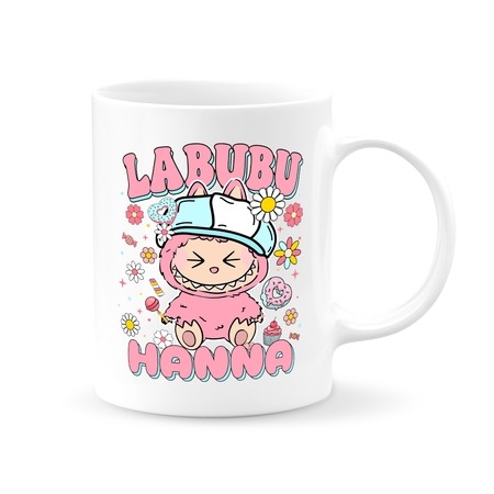 Labubu bögre - névre szóló - Rózsaszín Labubu bögre - névre szóló - Rózsaszín