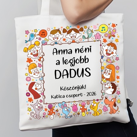 Egyedi táska ballagásra dadus néninek Egyedi táska ballagásra dadus néninek