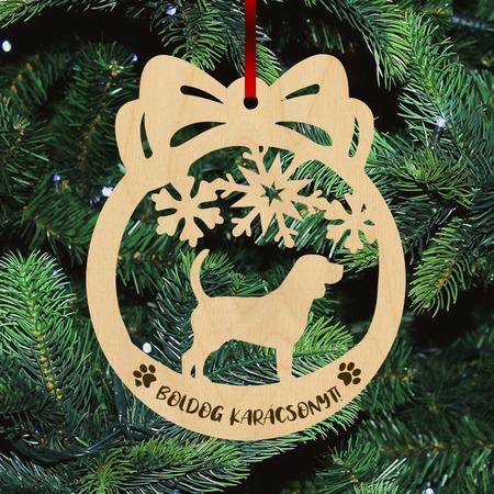 Fa karácsonyfadísz - Beagle