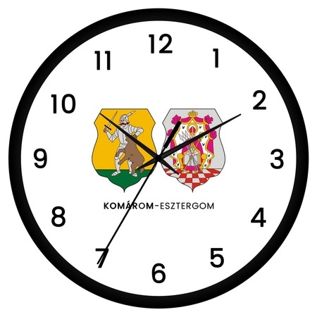 Komárom-Esztergom megye címeres falióra Komárom-Esztergom megye címeres falióra