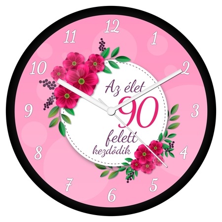 Női születésnapi falióra - 90 felett Női születésnapi falióra - 90 felett