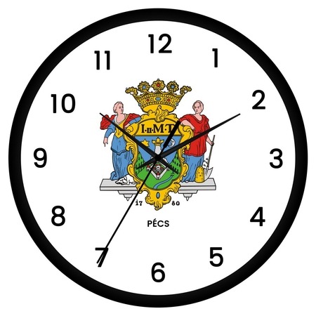 Pécs címeres falióra Pécs címeres falióra