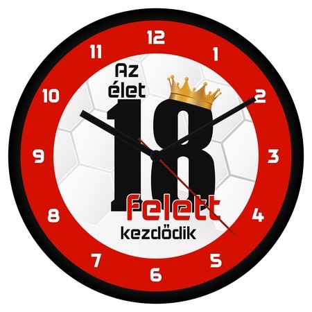 Születésnapi falióra - 18 felett Születésnapi falióra - 18 felett