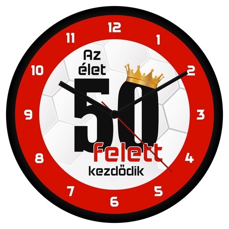 Születésnapi falióra - 50 felett Születésnapi falióra - 50 felett