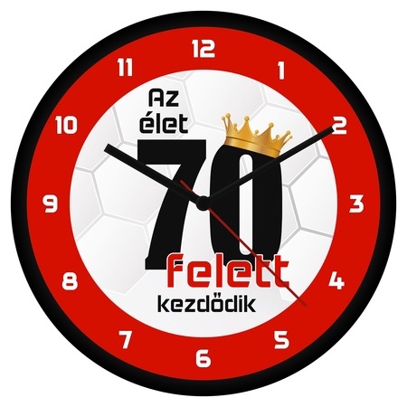 Születésnapi falióra - 70 felett Születésnapi falióra - 70 felett