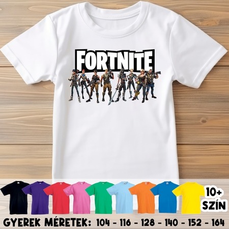Gyerek póló - Fortnite csapat