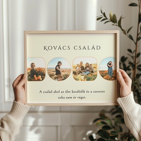 Fotó kollázs - Egyedi családnév Fotó kollázs - Egyedi családnév