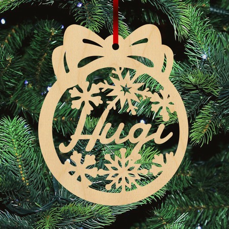 Fa karácsonyfadísz – Hugi