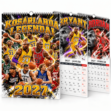 Kosárlabda legendái falinaptár 2027 Kosárlabda legendái falinaptár 2027