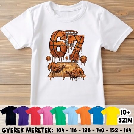 Kosárlabdás six seven 67 gyerek póló Kosárlabdás six seven 67 gyerek póló