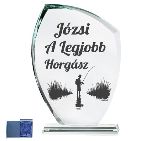 Legjobb horgász egyedi üveg díj Legjobb horgász egyedi üveg díj