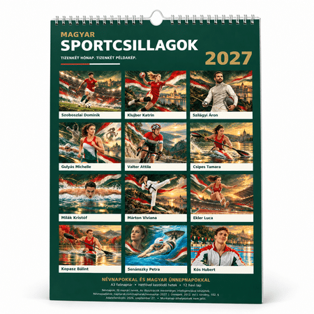 Magyar sportcsillagok falinaptár 2027 Magyar sportcsillagok falinaptár 2027