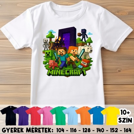 Minecraft rajongóknak gyerek póló Minecraft rajongóknak gyerek póló