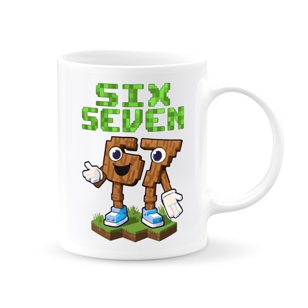 Minecraft stílusu six seven 67 bögre