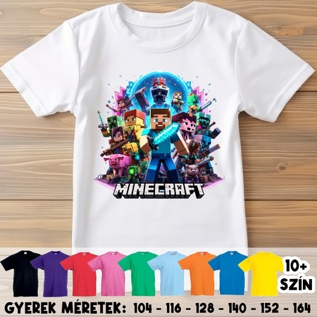 Minecraft teleport gyerek póló