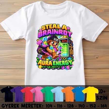 Aura - Steal a brainrot gyerek póló