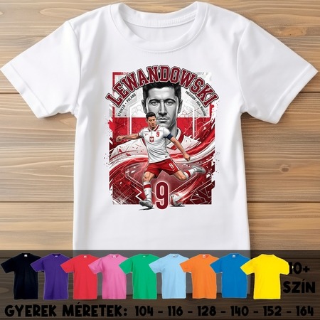 Lewandowski - Lengyelország focista gyerek póló Lewandowski - Lengyelország focista gyerek póló