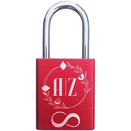 Piros szerelem lakat - Monogram