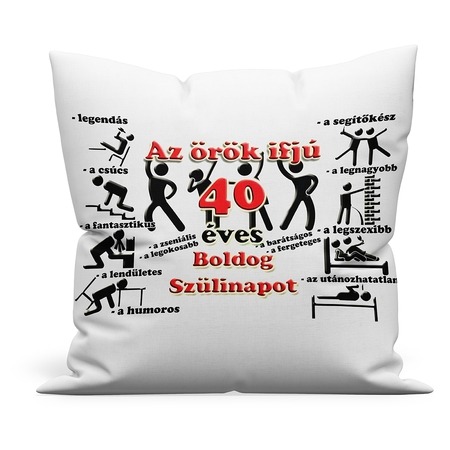 Örök ifjú párna 40. születésnapra