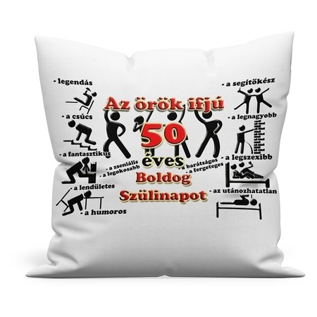 Örök ifjú párna 50. születésnapra